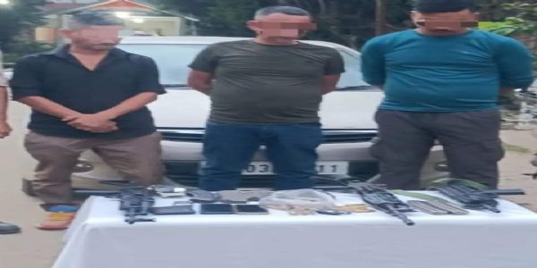 Three rebels arrested with weapons in Imphal