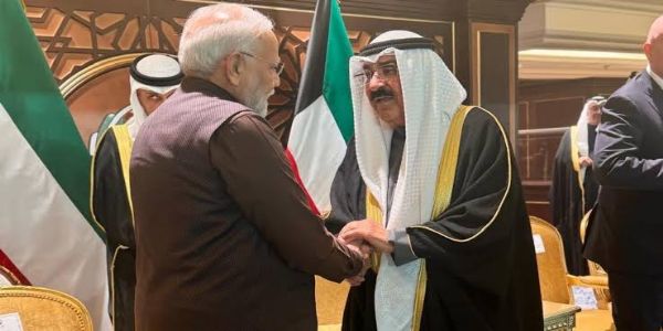 PM Modi attends Arabian Gulf Cup , meets Kuwaiti Emir