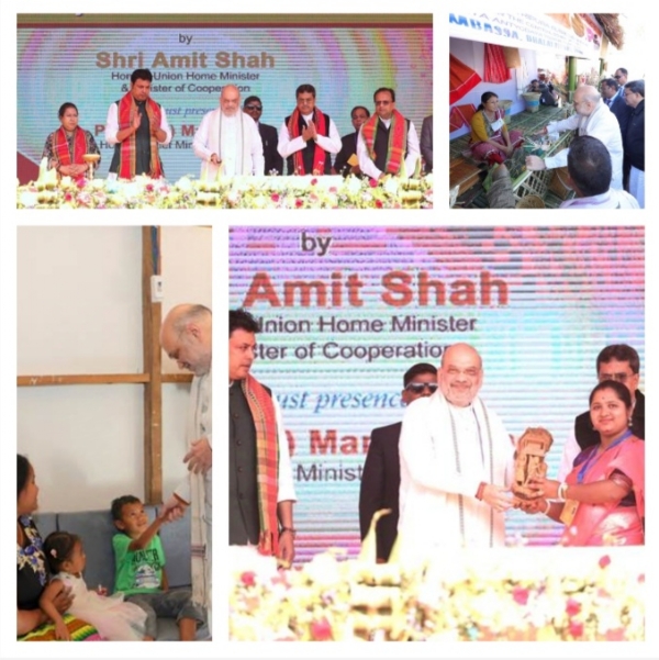 केंद्रीय गृह मंत्री अमित शाह की त्रिपुरा यात्रा की तस्वीरें।