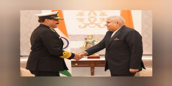 Navy Chief meets Dhankhar