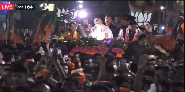 Grand road show of Home Minister Shah in Guwahati