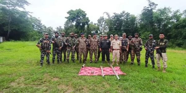 Weapons and war like material seized in Manipur