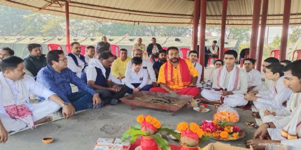 Bhoomi Pujan completed at Sarusajai Stadium for Samutkarsh Mahashivir