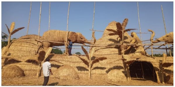 Preparations for making Bhelaghar for Bihu begin in Batdrava