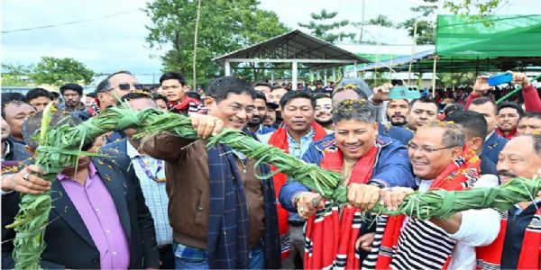 Work to prevent erosion of Brahmaputra in Jonai and Suwanshiri river in Majuli started