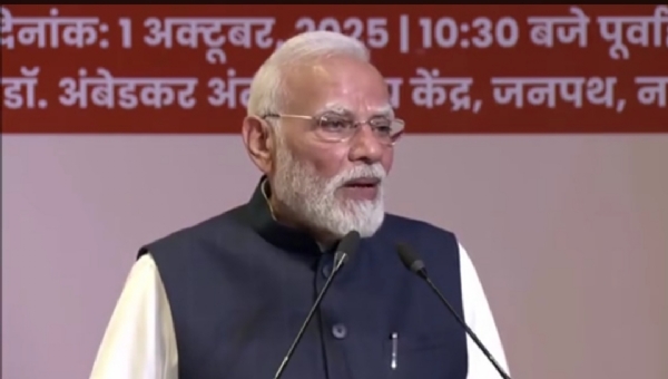 PM Modi File addressed the centenary celebrations of the Rashtriya Swayamsevak Sangh (RSS) at the Dr. Ambedkar International Centre in New Delhi.