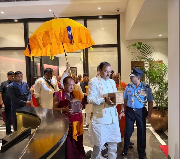 Keshav Prasad Maurya leaves for Russia with remains of Tathagata Buddha