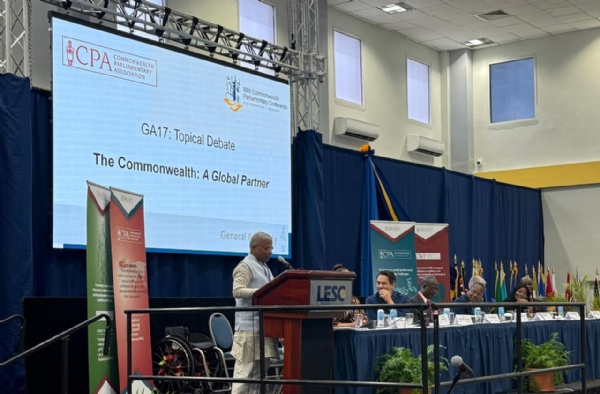 Deputy Chairman Harivansh addressed the CPA General Assembly debate on the theme “The Commonwealth – A Global Partner.”