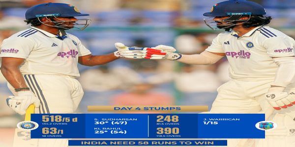 Delhi Test: India on Brink of Series Sweep, Need 58 Runs on Final Day for Victory
