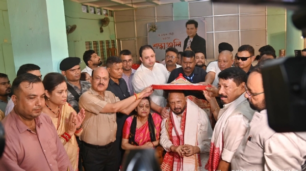 Image of the AGP Celebration of 41st Foundation Day in Guwahati; Former CM Prafulla Kumar Mahanta Attending Ceremon.y