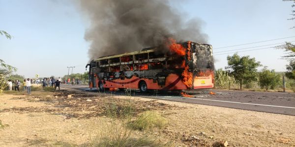 Jaisalmer Bus Tragedy: 19 Charred Remains Moved to Jodhpur for DNA Identification