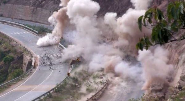 Three Boulders Blasted To Widen Jammu-Srinagar National Highway