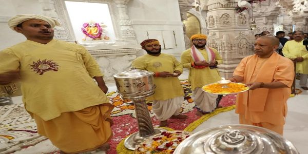 UP CM pays obeisance to Ram Lalla & Hanumangarhi in Ayodhya