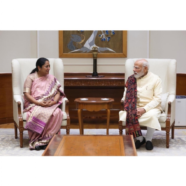 Delhi Chief Minister Rekha Gupta Meets PM Modi