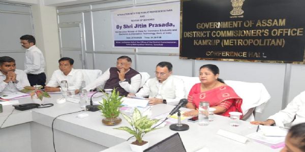 Union Minister Jitin Prasada reviews central schemes in Kamrup Metro