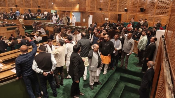 BJP MLAs Walkout Of J&K Assembly Over Demand For Discussion On Floods BJP MLAs Walkout Of J&K Assembly Over Demand For Discussion On Floods