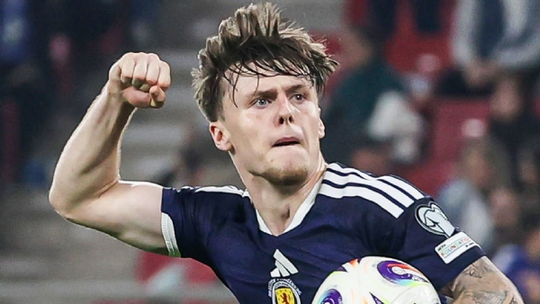 Ben Gannon-Doak celebrates his goal for Scotland Ben Gannon-Doak celebrates his goal for Scotland