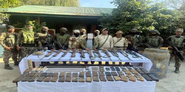Manipur Police, CRPF and AR nab wanted RPF/PLA major; huge cache of weapons unearthed in Kakching