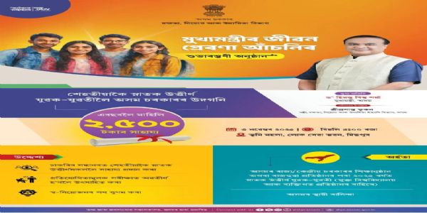 Assam CM to Launch ‘Chief Minister’s Jibon Prerana Scheme’ for Fresh Graduates
