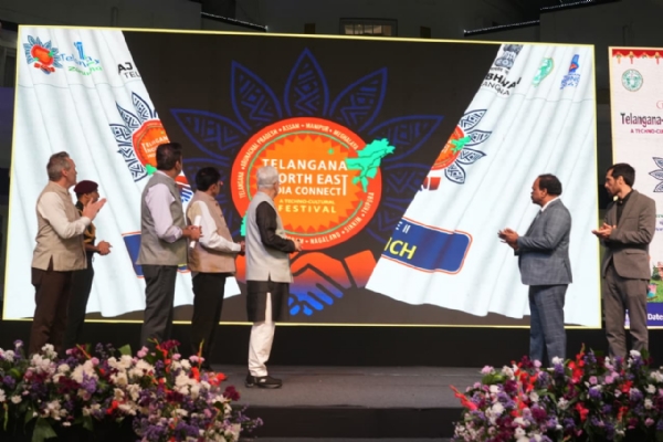 Governor Jishnu Dev Verma inaugurates Second Phase of Telangana–North East Connect at Raj Bhavan