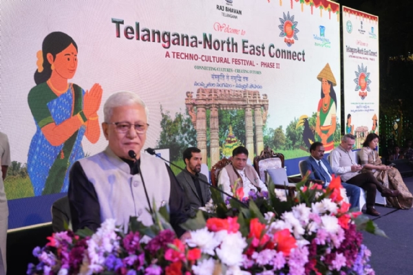 Governor Jishnu Dev Verma inaugurates Second Phase of Telangana–North East Connect at Raj Bhavan