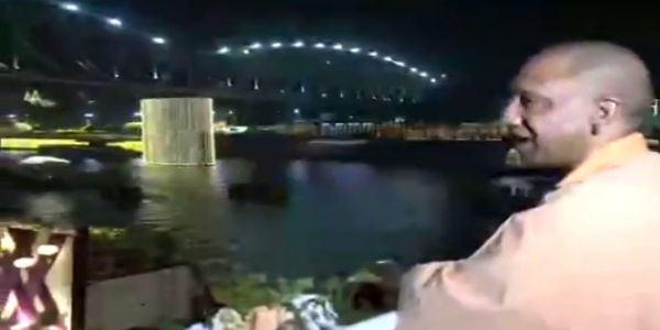 Yogi onboard cruise watches Dev Deepawali and expresses happiness