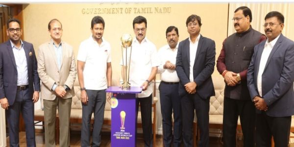 CM stalin unveils trophy for FIH hockey men’s junior world cup 2025