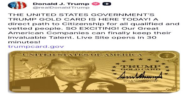 US President Launches ‘Trump Gold Card’, Claims Major Boost to Treasury