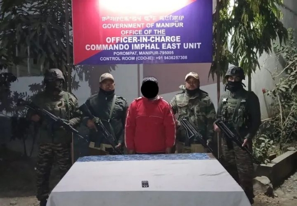 Image of the arrested rebels in Manipur. Image of the arrested rebels in Manipur.