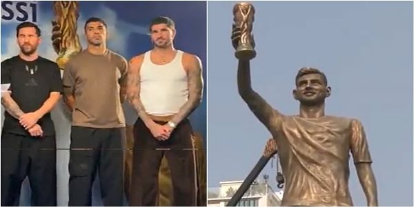 Lionel Messi Unveils His Statue in Kolkata, Says “Honoured and Delighted to Be Here”