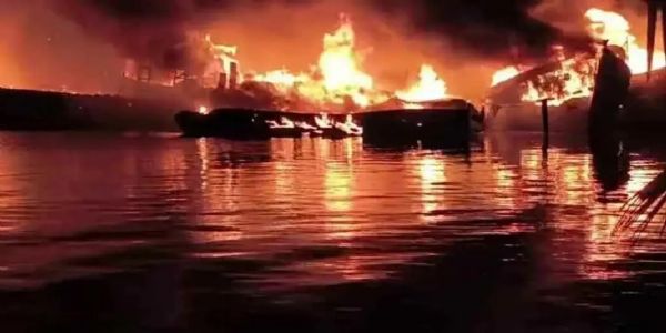 Moving Truck Catches Fire on National Highway at Jorabat