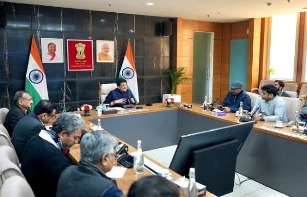 Union Minister for Commerce and Industry Piyush Goyal Addressing a press conference at Vanijya Bhawan in New Delhi Union Minister for Commerce and Industry Piyush Goyal Addressing a press conference at Vanijya Bhawan in New Delhi