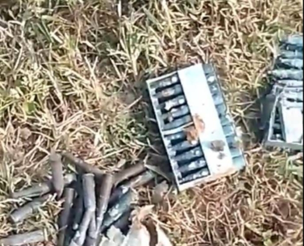 The recovered ammunition The recovered ammunition