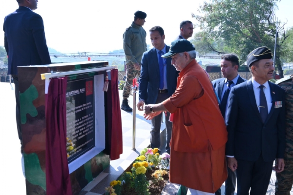 LG Inaugurates 108-Feet National Flag Mast at Kachrial LG Inaugurates 108-Feet National Flag Mast at Kachrial