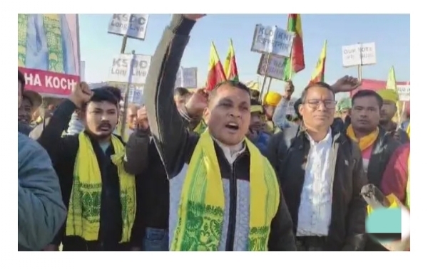 Image of the Rail Blockade Programme held in Kokrajhar. Image of the Rail Blockade Programme held in Kokrajhar.