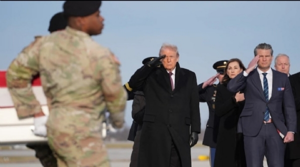 US President Donald Trump Leads Dover Tribute to Guardsmen Slain in Syrian Ambush US President Donald Trump Leads Dover Tribute to Guardsmen Slain in Syrian Ambush