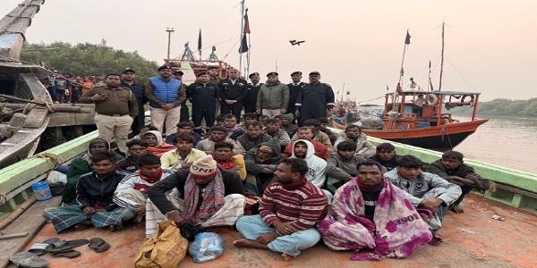 Indian Coast Guard Seizes Two Bangladeshi Boats, Arrests 35 Fishermen in Bay of Bengal