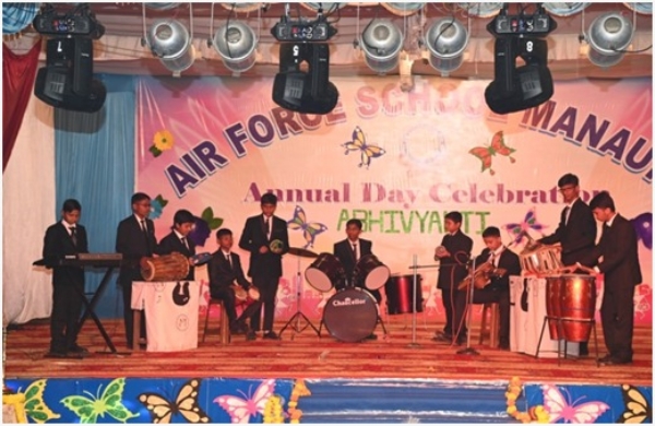 Air Force School Manauri celebrated its Annual Day “Abhivyakti” with great enthusiasm and grandeur Air Force School Manauri celebrated its Annual Day “Abhivyakti” with great enthusiasm and grandeur