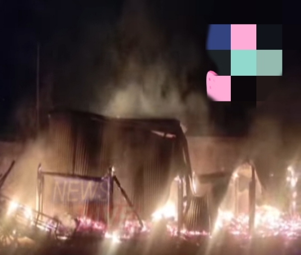 Massive Fire Breaks Out at Goat and Poultry Farm in Kaliabor.