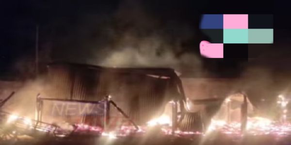 Massive Fire Breaks Out at Goat and Poultry Farm in Kaliabor