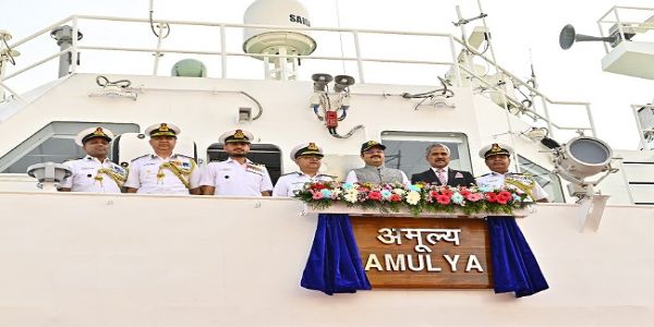 Indian Coast Guard Inducts Fast Patrol Vessel ‘Amulya’ to Strengthen Security Along Eastern Seaboard