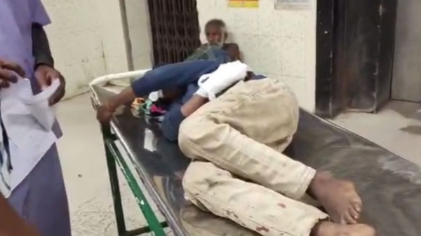 The injured boy at hospital