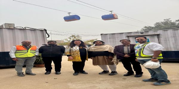 Swiss Ambassador reviews ropeway construction in Varanasi