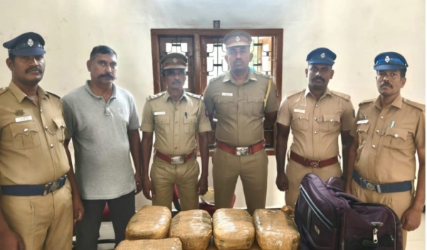 Rameswaram railway police seize ten kg of cannabis