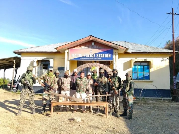 Image of the nabbed RPF/PLA rebel in Imphal West; Arms Recovered in Separate Operation