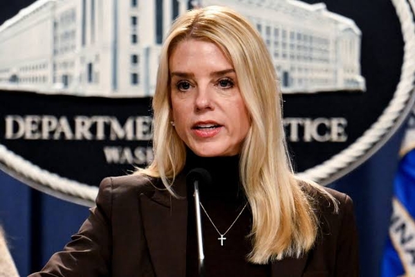 Attorney General Pam Bondi for the Justice Department