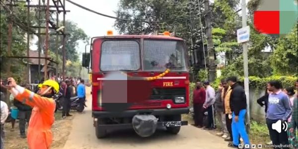 Three Commercial Establishments Gutted in Massive Fire in Sivasagar