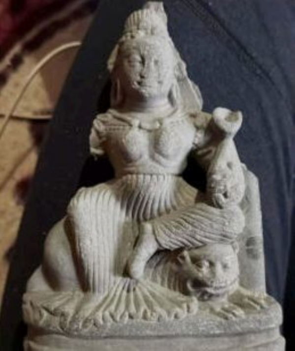 Ancient Stone Sculpture Of Goddess Durga Recovered From Jhelum In Baramulla, Handed Over To Archaeology Dept