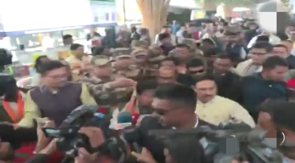 Image related to the BJP’s Newly Elected Working President Nitin Navin Arrived in Guwahati.