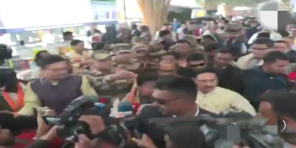 BJP’s Newly Elected Working President Nitin Navin Arrives in Guwahati